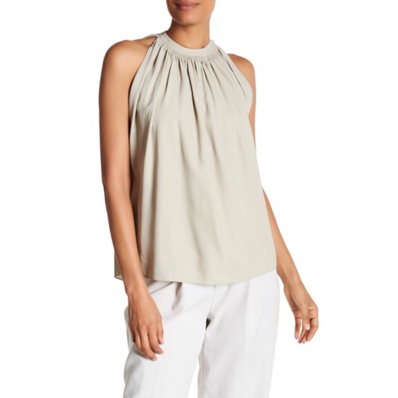 Helmut Lang Tops - Helmut Lang back tie halter neck pleated blouse S